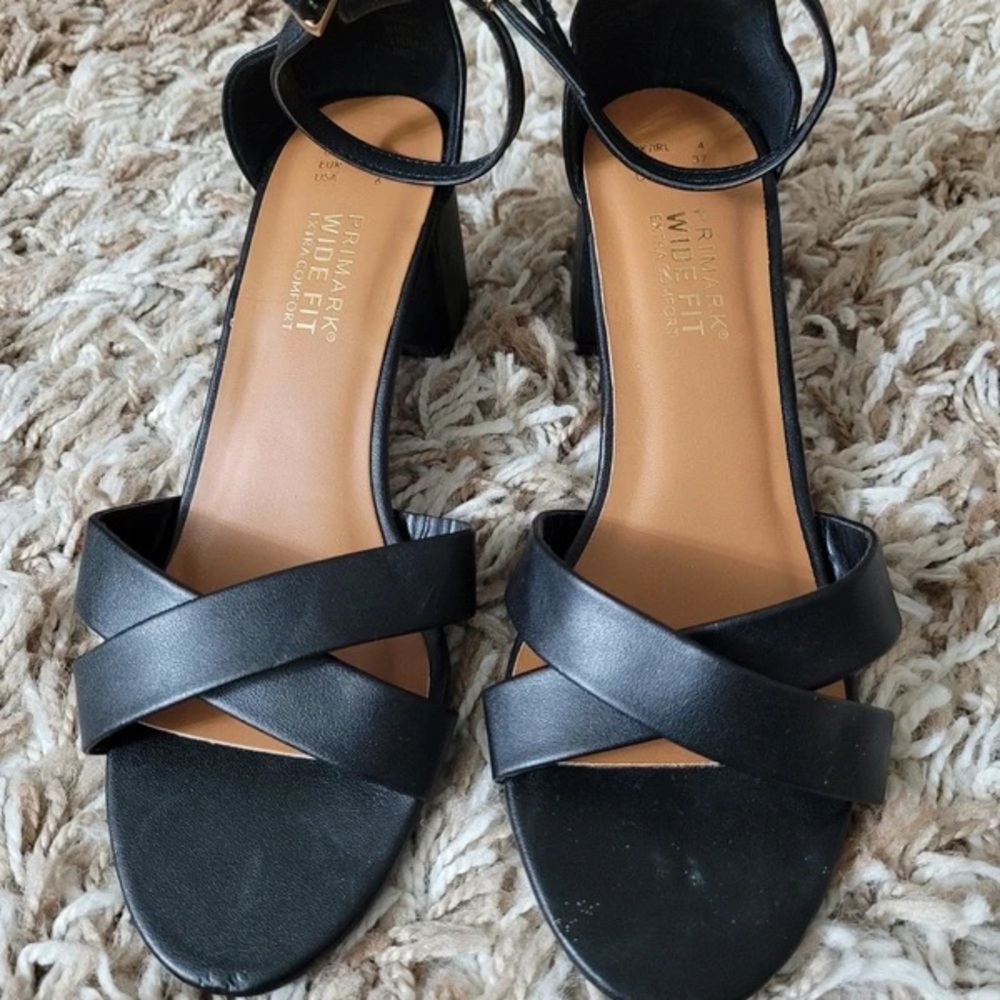 Primark Black Cross-Strap Heels